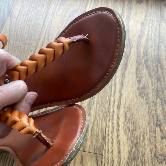 American Eagle sandals, leather burnt, orange and brown - Picture 2 of 3